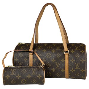ルイ・ヴィトン Louis Vuitton パピヨン 30 バレルバッグ 筒型 旧型 ハンドバッグ モノグラム ブラウン M51385 レディース 格安セール
