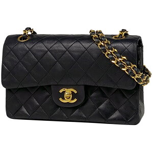 【ジャンク品】シャネル CHANEL マトラッセ Wフラップ チェーン ショルダーバッグ ココマーク CC ハンドバッグ レザー ブラック レディース バーゲン