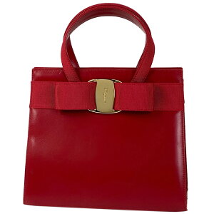 サルヴァトーレフェラガモ Salvatore Ferragamo ヴァラリボン ハンドバッグ 手提げ ハンドバッグ レザー レッド レディース キャンペーン