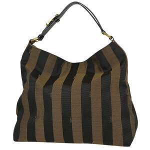 フェンディ FENDI ペカン柄 ショルダーバッグ ワンショルダー 肩掛け ショルダーバッグ キャンバス ブラウン ブラック 8BR653 レディース 通販