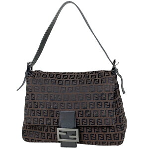【ジャンク品】フェンディ FENDI ズッキーノ柄 ショルダーバッグ ハンドバッグ ワンショルダー マンマバケット ショルダーバッグ キャンバス ブラウン 26325 レディース ネット通販