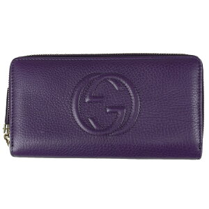 【ラッピング対象】グッチ GUCCI ソーホー ラウンドファスナー 長財布 札入れ 小銭入れ タッセル フリンジ 長財布 レザー パープル 282413 レディース キャンペーン