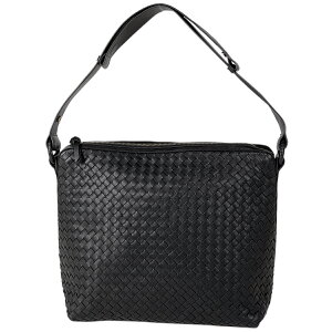 ボッテガヴェネタ BOTTEGAVENETA イントレチャート ショルダーバッグ 肩掛け スライドショルダー ナッパ 編込み メッシュ ショルダーバッグ レザー ブラック 115658 レディース 安売り