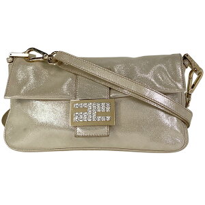 フェンディ FENDI ズッカロゴ ショルダーバッグ 斜め掛け 肩掛け ラインストーン ショルダーバッグ レザー ベージュ 8BR600 レディース 通販