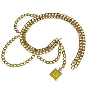 【ラッピング対象】シャネル CHANEL ココ シャネル 香水 モチーフ チェーン ベルト COCO ベルト ベルト GP ゴールド レディース 通販セール
