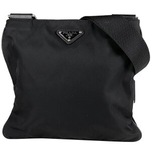 プラダ PRADA ロゴプレート ショルダーバッグ 肩掛け 斜め掛け ショルダーバッグ ナイロン ネロ(ブラック) レディース 通販