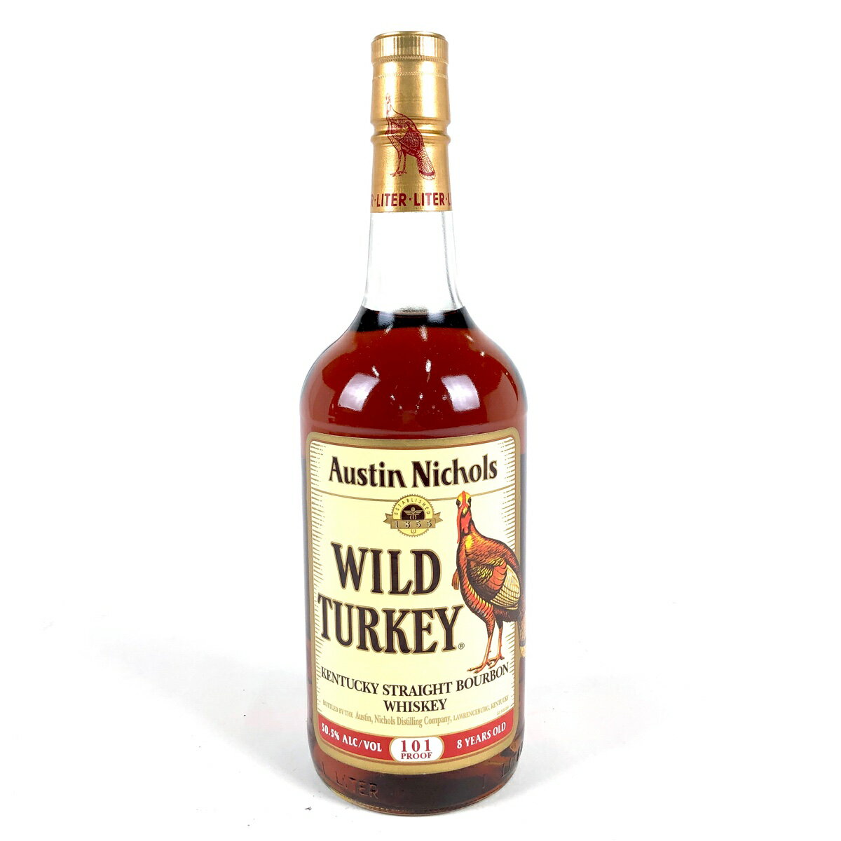 ワイルドターキー WILD TURKEY 8年 旧旧ラベル 1000ml アメリカンウイスキー 【中古】