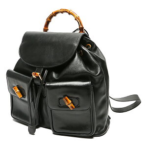 グッチ GUCCI バンブー リュックサック バックパック デイパック 竹 リュック レザー ブラック 003 2058 レディース 安売り