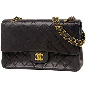シャネル CHANEL マトラッセ Wフラップ チェーン ショルダーバッグ ココマーク CC ハンドバッグ レザー ブラック レディース キャンペーン