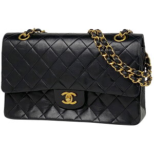 シャネル CHANEL マトラッセ Wフラップ チェーン ショルダーバッグ ココマーク CC ハンドバッグ レザー ブラック レディース 通販セール