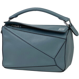ロエベ LOEWE パズルバッグ 肩掛け ショルダーバッグ 2WAY アナグラム ハンドバッグ レザー ブルーグレー レディース バーゲン