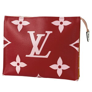ルイ・ヴィトン Louis Vuitton ポッシュトワレ 26 セカンドバッグ 化粧ポーチ ジャイアント クラッチバッグ モノグラム ルージュ M67692 レディース 通販