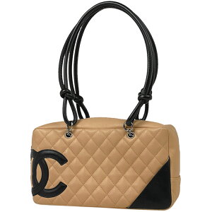 シャネル CHANEL カンボンライン ボーリングバッグ ハンドバッグ 肩掛け ココマーク CC ミニボストン ショルダーバッグ レザー ベージュ レディース キャンペーン
