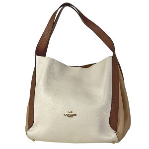 コーチ COACH ハドリー ホーボー カラー ブロック トートバッグ ロゴ ショルダーバッグ トートバッグ レザー オフホワイト ブラウン 76088 レディース バーゲン