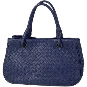ボッテガヴェネタ BOTTEGAVENETA イントレチャート ハンドバッグ 手提げ 編み込み メッシュ ナッパ ハンドバッグ レザー ネイビー レディース 通販セール