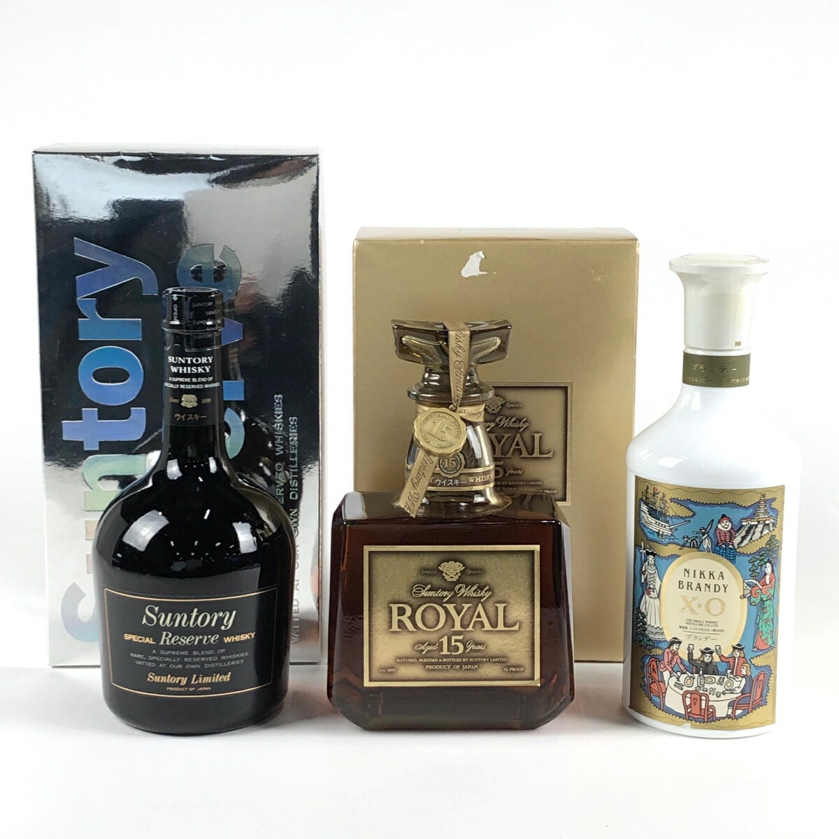 【東京都内限定発送】 3本 Suntory NIKKA ブランデー 国産 ウイスキー セット 【中古】