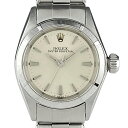 【ラッピング可】 ロレックス ROLEX オイスターパーペチュアル 6623 腕時計 SS 自動巻き シルバー レディース 【中古】