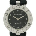 【ラッピング可】 ブルガリ BVLGARI ビーゼロワン B-zero1 BZ22S 腕時計 SS レザー クォーツ ブラック レディース 【中古】