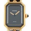 【ラッピング可】 シャネル CHANEL プルミエール Mサイズ H0001 腕時計 SS レザー クォーツ ブラック レディース 【中古】 その1