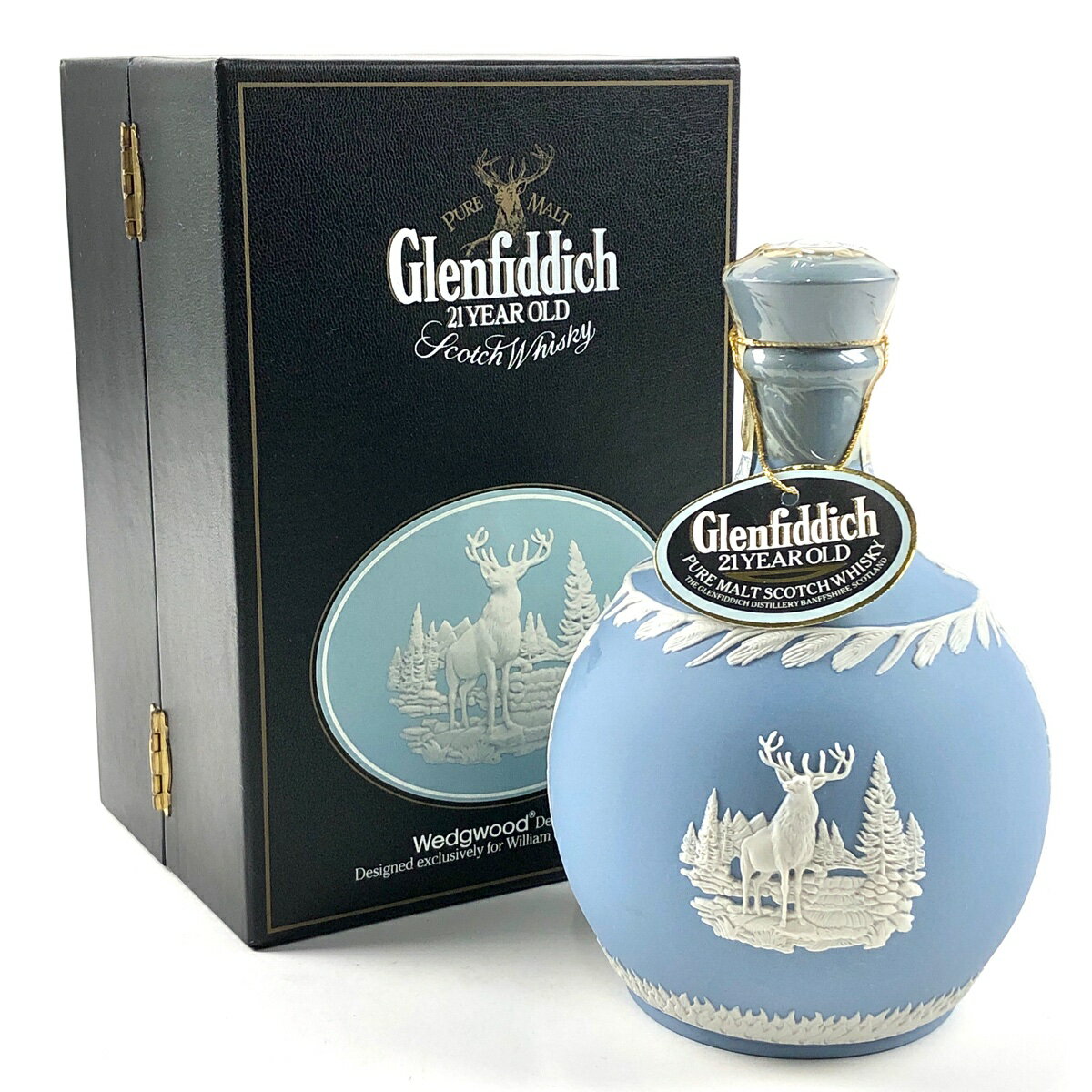 グレンフィディック Glenfiddich 21年 ウエッジウッド 750ml スコッチウイスキー シングルモルト 【中古】