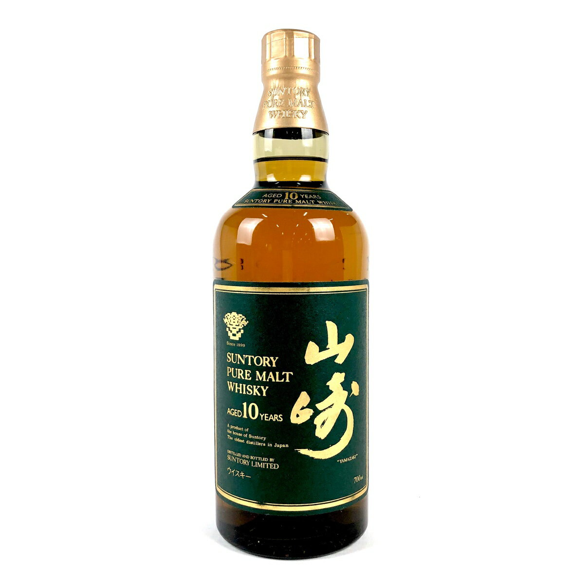 【東京都内限定発送】 サントリー SUNTORY 山崎 10年 ピュアモルト グリーンラベル 700ml 国産ウイスキー 【中古】