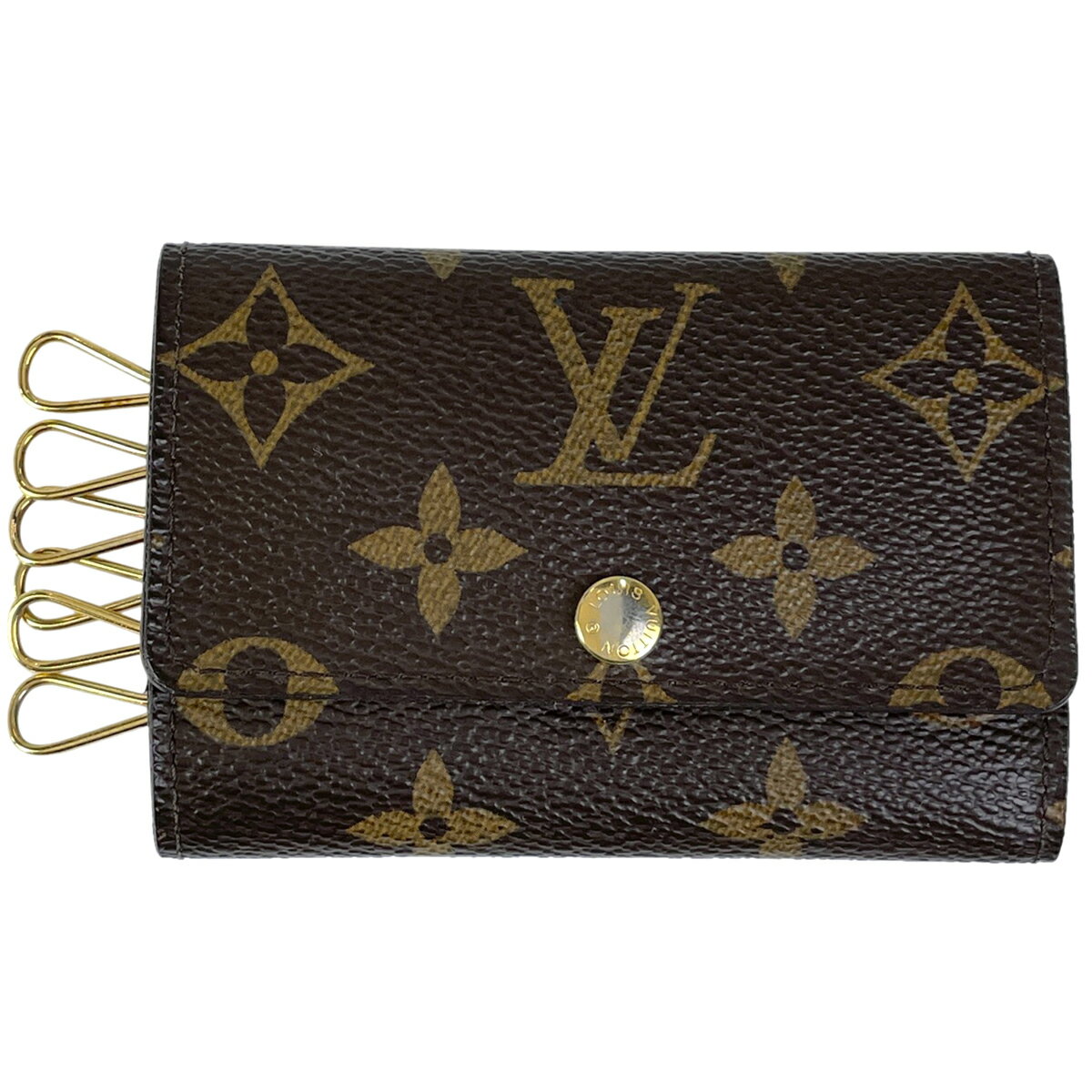 【ラッピング可】ルイ・ヴィトン Louis Vuitton ミュルティクレ 6 鍵入れ キーホルダー キーフック キーケース モノグラム ブラウン M62630 レディース 【中古】のサムネイル