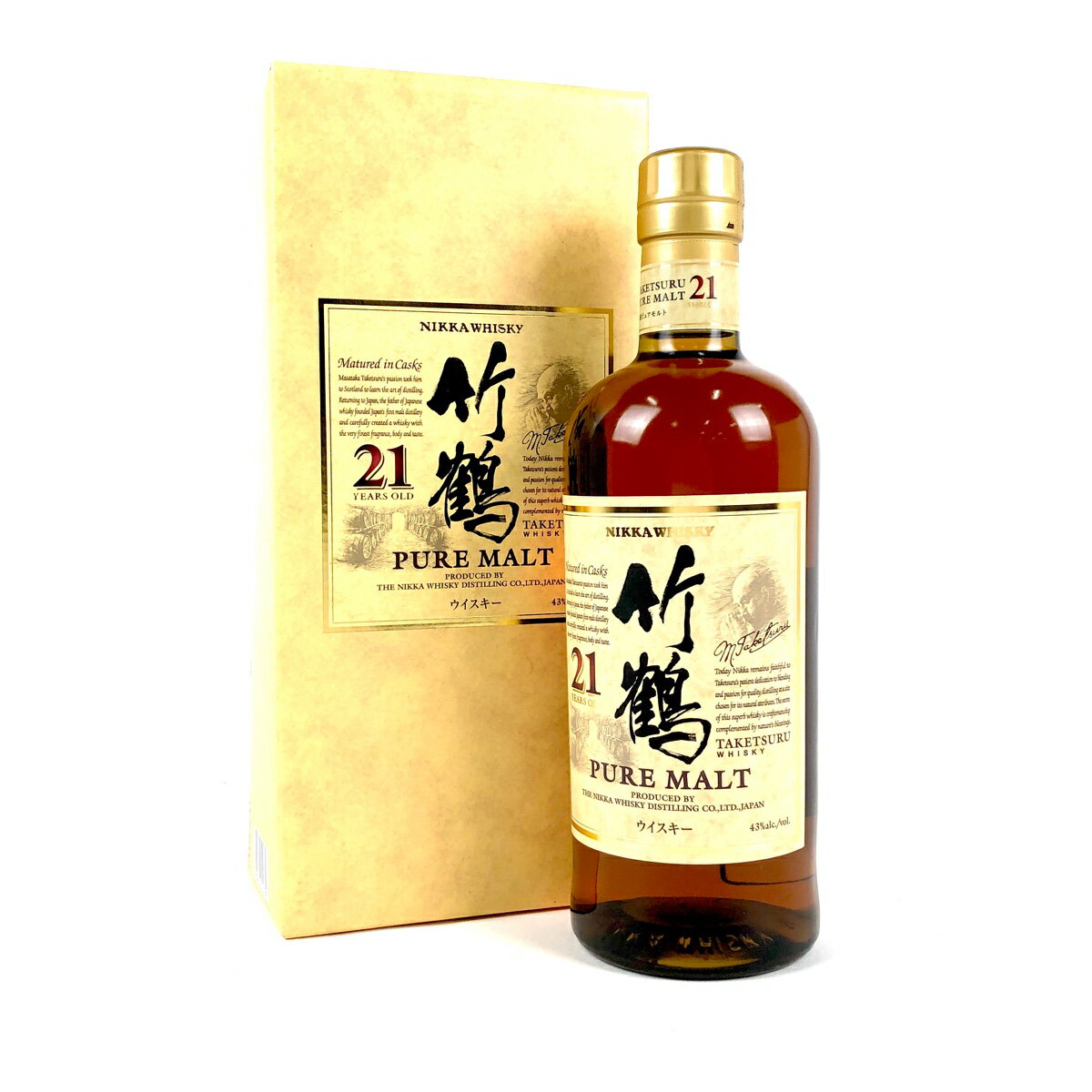 【東京都内限定発送】 ニッカ NIKKA 竹鶴 21年 ピュアモルト 700ml 国産ウイスキー 【中古】