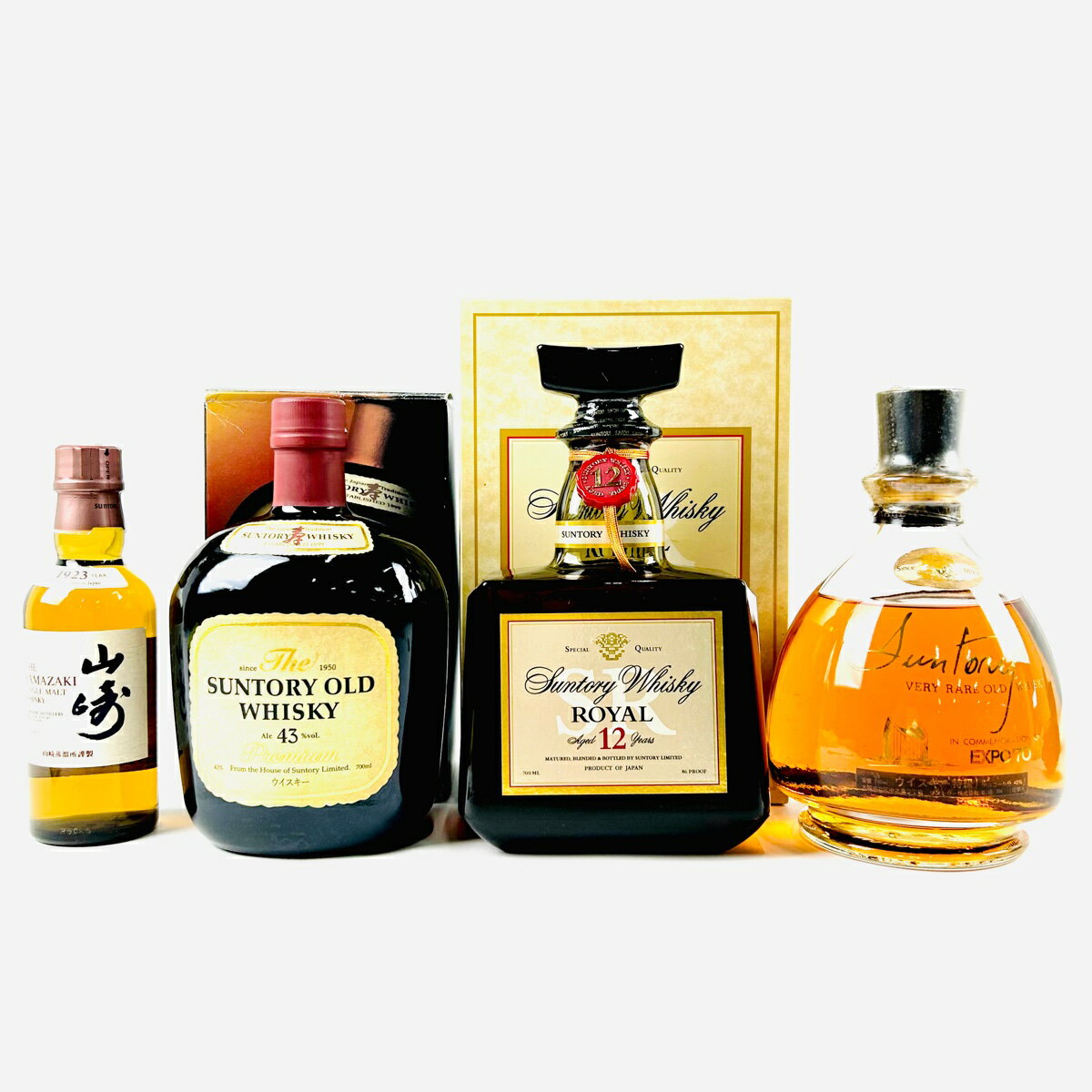 【東京都内限定発送】 4本 サントリー SUNTORY 国産 ウイスキー セット 【中古】