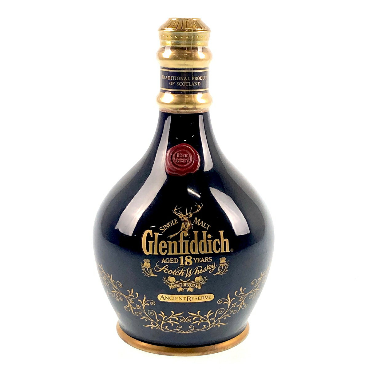 グレンフィディック Glenfiddich 18年 青陶器 スコッチウイスキー シングルモルト 【中古】