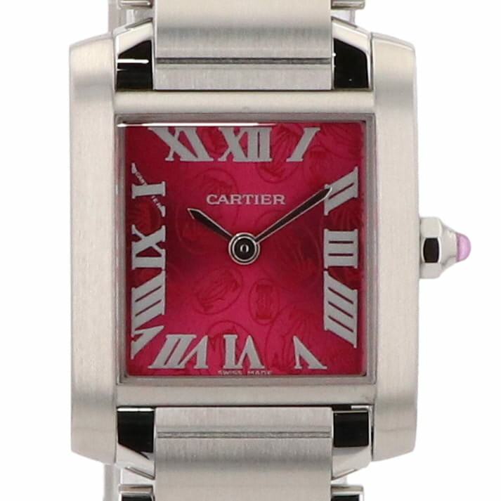 【ラッピング可】 カルティエ CARTIER タンクフランセーズ SM 2006年 クリスマス限定モ ...