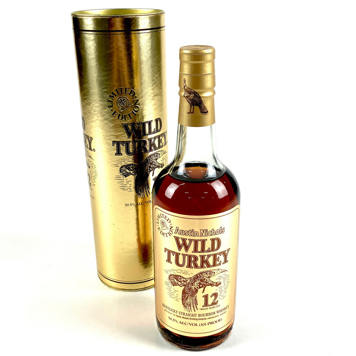 ワイルドターキー WILD TURKEY 12年 ゴールドラベル バーボン 750ml アメリカンウイスキー 【中古】