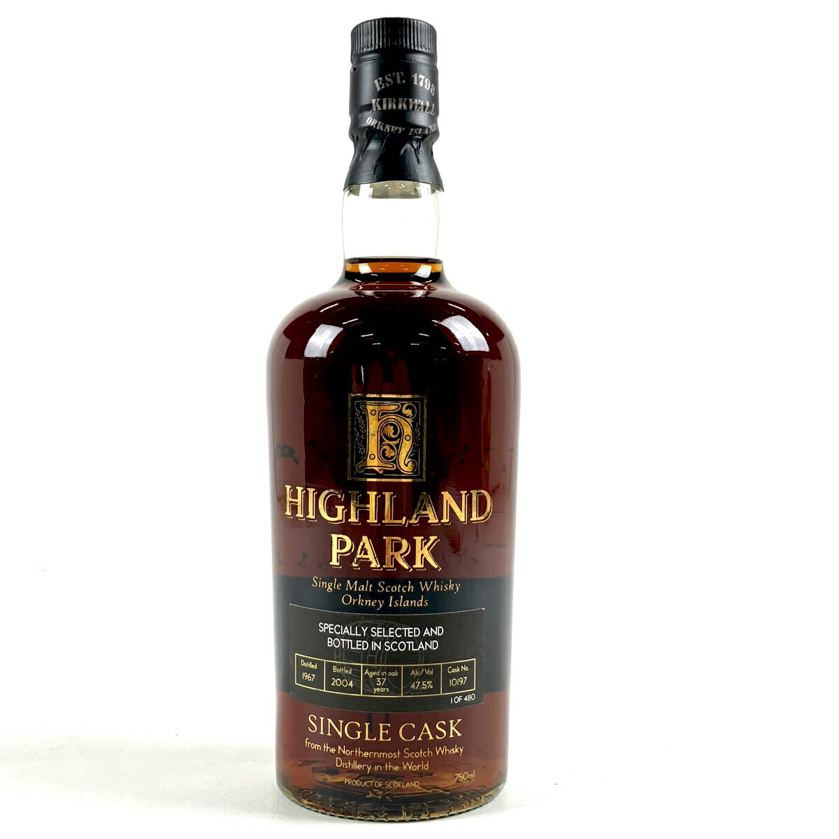 ハイランドパーク HIGHLAND PARK シングルカスク 37年 1967-2004 750ml スコッチウイスキー シングルモルト 【中古】