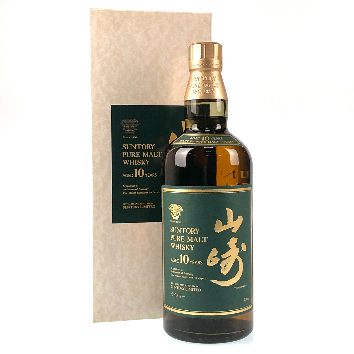 【東京都内限定発送】 サントリー SUNTORY 山崎 10年 ピュアモルト グリーンラベル 700ml 国産ウイスキー 【中古】