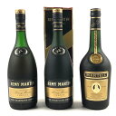 3本 REMY MARTIN MARTELL コニャック ブランデー セット 【中古】