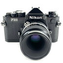 ニコン Nikon FE2 ブラック + Ai-S Micro NIKKOR 55mm F2.8 マクロ フィルム マニュアルフォーカス 一眼レフカメラ 【中古】