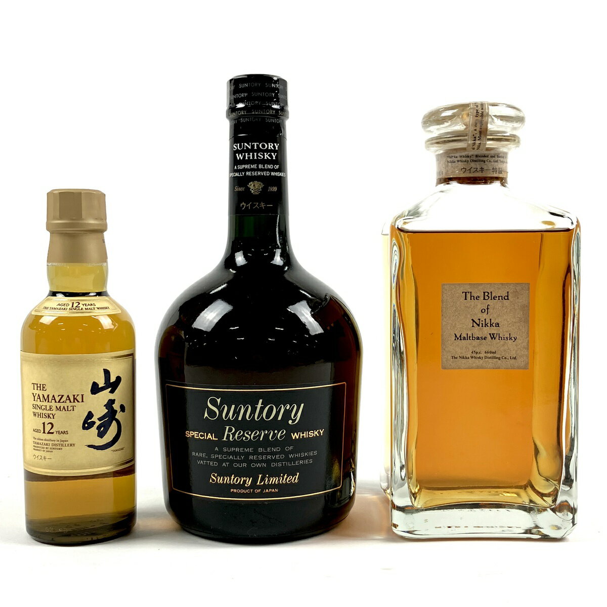 【東京都内限定発送】 3本 Suntory NIKKA ウイスキー セット 【中古】