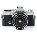 オリンパス OLYMPUS OM-1N シルバー + G.ZUIKO AUTO-W 28mm F3.5 フィルム マニュアルフォーカス 一眼レフカメラ 【中古】