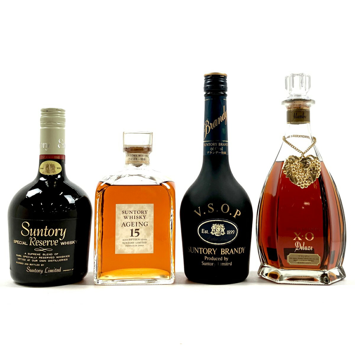 【東京都内限定発送】 4本 Suntory NIKKA ブランデー ウイスキー セット 【中古】