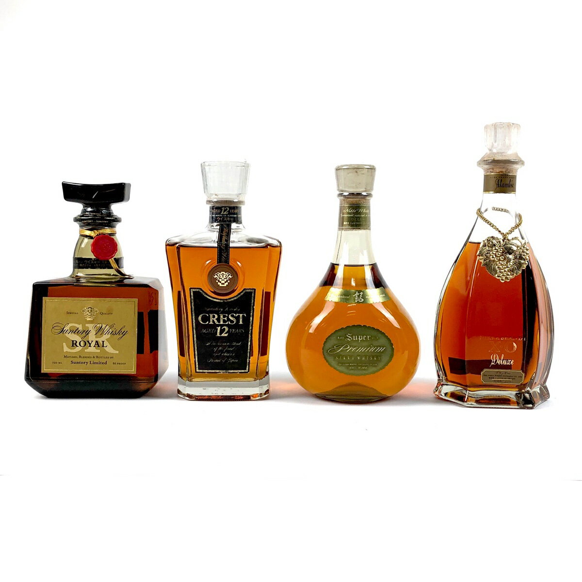 【東京都内限定発送】 4本 Suntory NIKKA ブランデー ウイスキー セット 【中古】