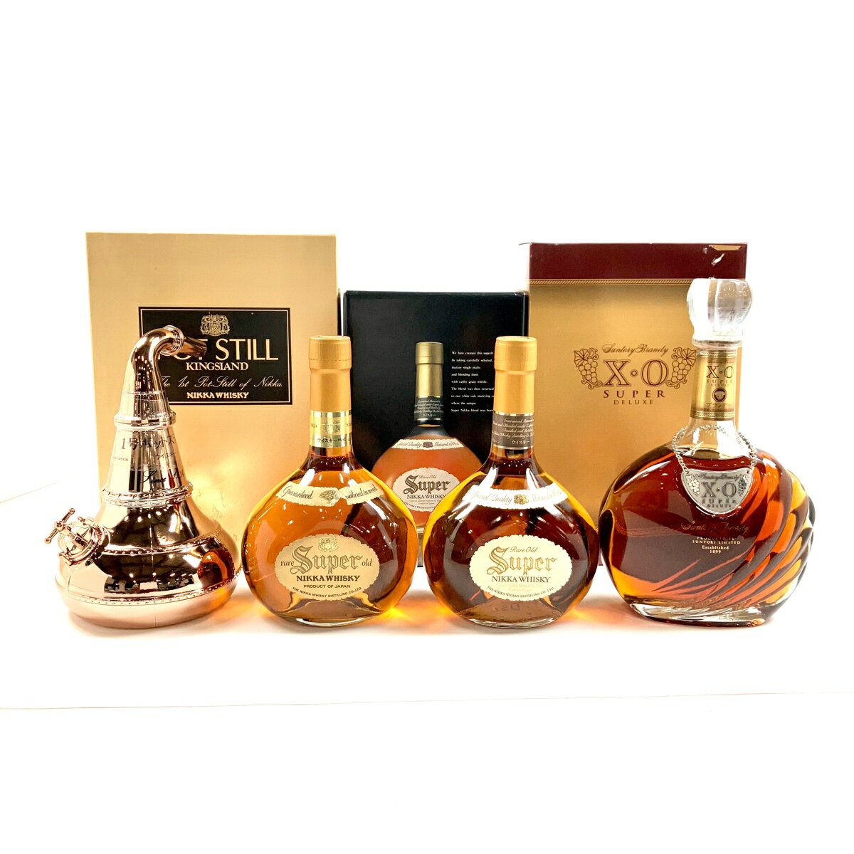 【東京都内限定発送】 4本 NIKKA Suntory ブランデー ウイスキー セット 【中古】