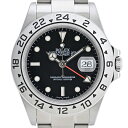 【ラッピング可】 ロレックス ROLEX エクスプローラー2 16570 腕時計 SS 自動巻き ブラック メンズ 【中古】