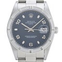 【ラッピング可】 ロレックス ROLEX オイスターパーペチュアル デイト 15210 腕時計 SS 自動巻き ブルー ボーイズ 【中古】