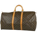 【在庫一掃】 ルイ・ヴィトン Louis Vuitton キーポル 55 ハンドバッグ ボストンバッグ モノグラム ブラウン M41424 レディース 【中古】