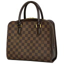 【在庫一掃】 ルイ・ヴィトン Louis Vuitton トリアナ 手提げ ハンドバッグ ダミエ ブラウン N51155 レディース 【中古】