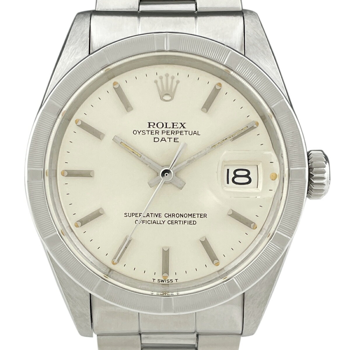【ラッピング可】 ロレックス ROLEX オイスターパーペチュアル デイト 1501 腕時計 SS 自動巻き シルバー ボーイズ 【中古】