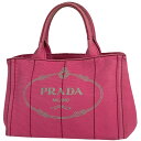 【在庫一掃】 プラダ PRADA カナパ トート ハンドバッグ トートバッグ キャンバス ピンク B2439G レディース 【中古】