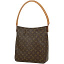 【在庫一掃】 ルイ ヴィトン Louis Vuitton ルーピング GM 肩掛け ワンショルダー ショルダーバッグ モノグラム ブラウン M51145 レディース 【中古】