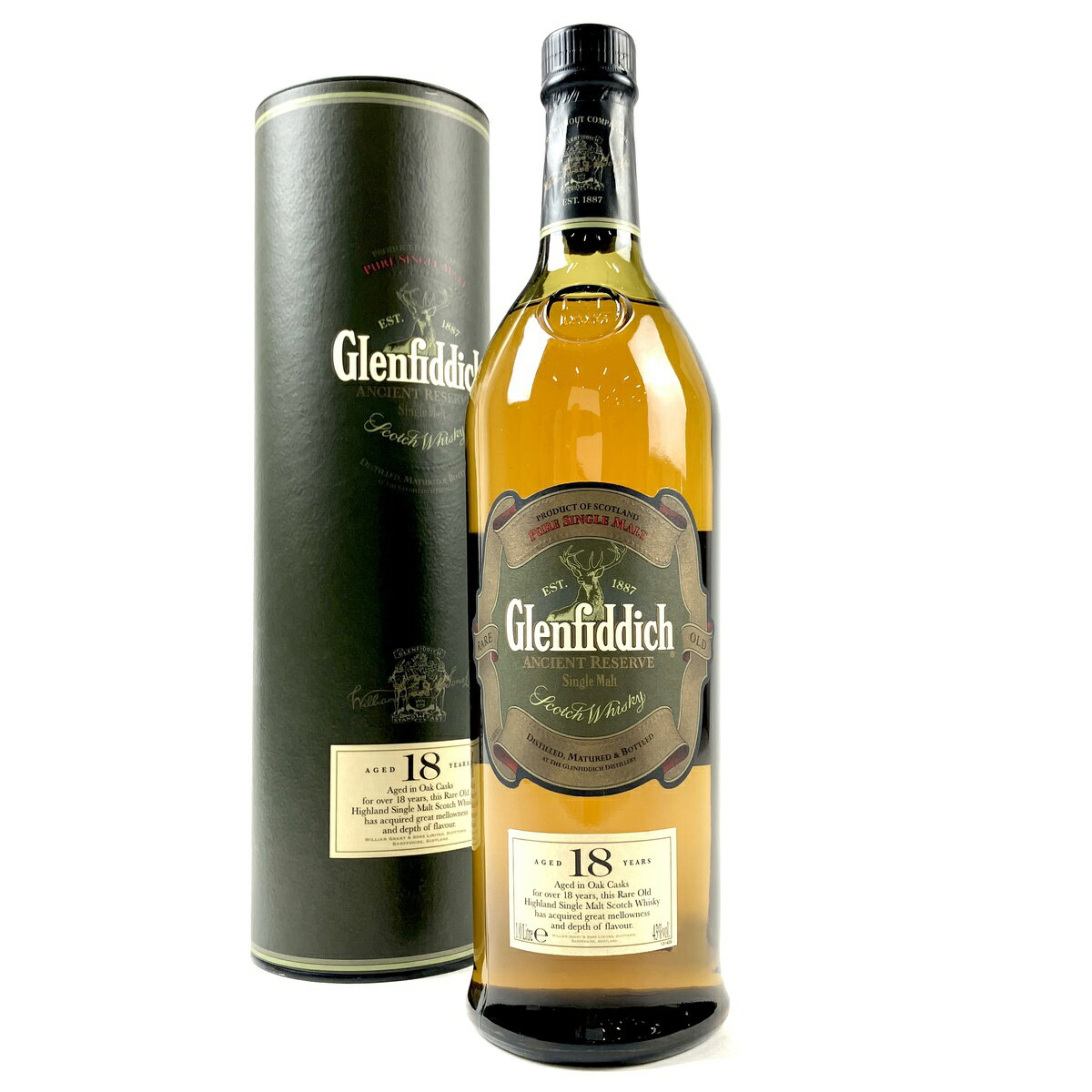 グレンフィディック Glenfiddich 18年 エンシェントリザーブ 1000ml スコッチウイスキー シングルモルト 【中古】