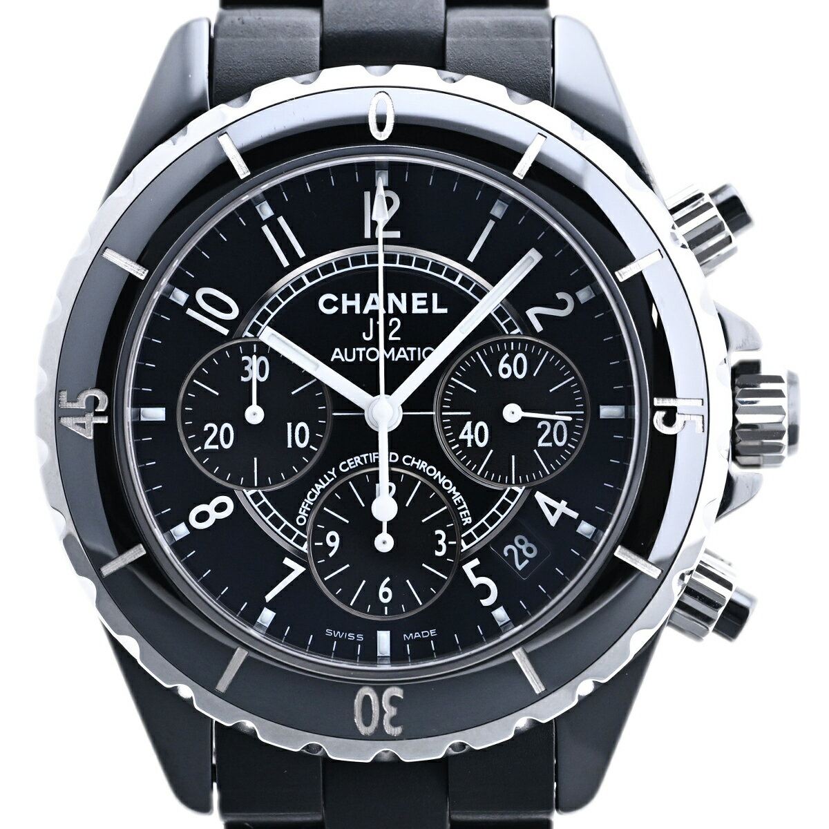 【ラッピング可】 シャネル CHANEL J12 クロノグラフ 41MM H0939 腕時計 セラミ ...