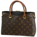 【在庫一掃】 ルイ ヴィトン Louis Vuitton パラス BB ショルダーバッグ 2WAY ハンドバッグ モノグラム ブラウン ノワール(ブラック) M41218 レディース 【中古】